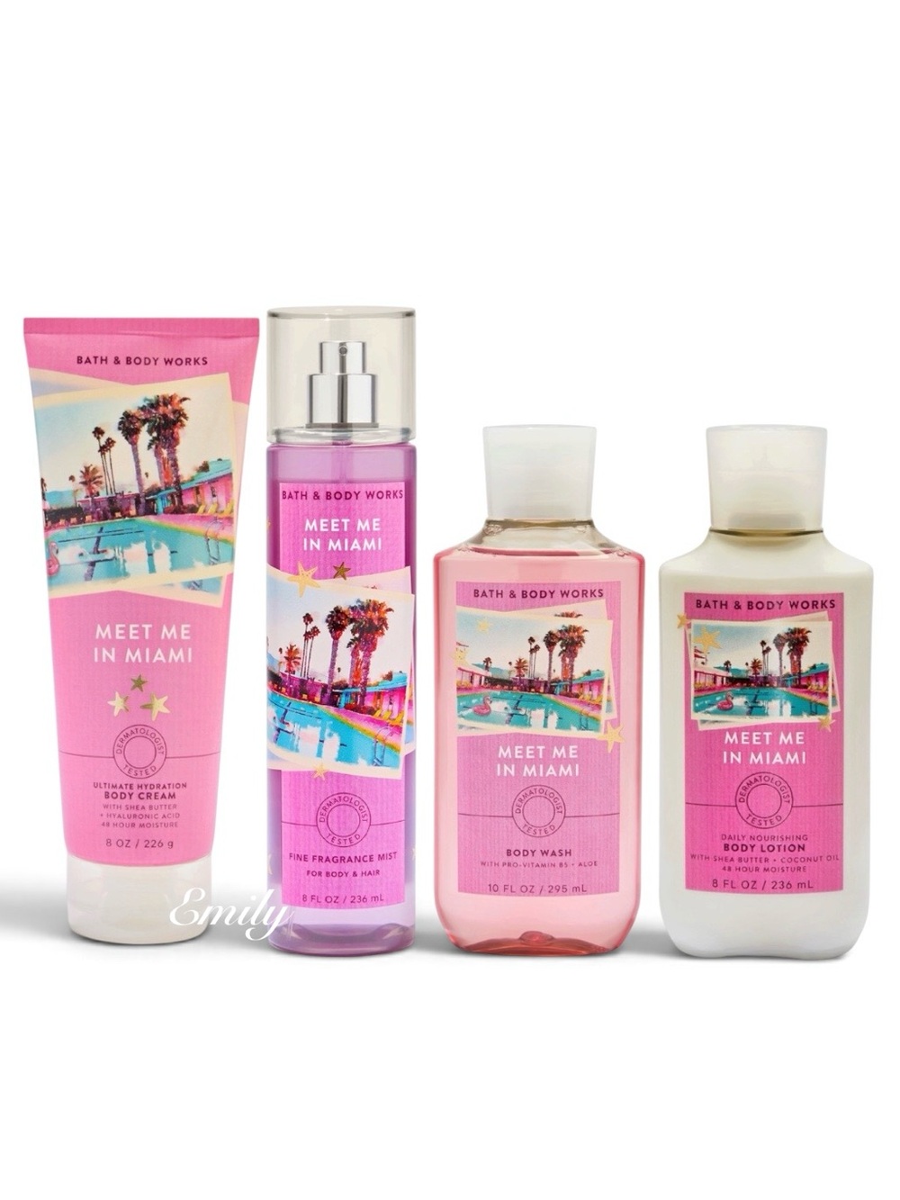 NEW! Bath & Body Works Meet Me in Miami 4 Piece Body Care Set 2026